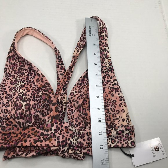 Shade And Shore Women's Sz. Small 4-6 Tall Triangle Bikini Swim Top Animal Print - Picture 12 of 14